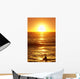 sunset surf Wall Mural