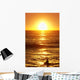 sunset surf Wall Mural
