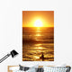 sunset surf Wall Mural