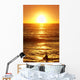 sunset surf Wall Mural