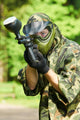 Aiming Paintball Player