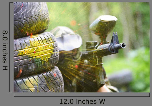 Paintball Player under Gunfire