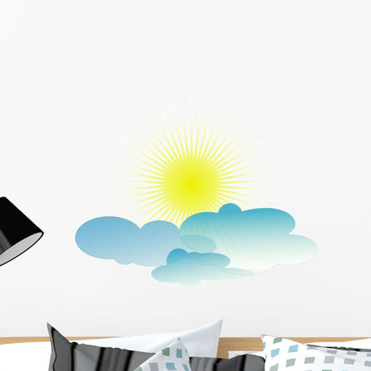 Sun through Clouds Wall Decal