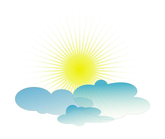 Sun through Clouds Wall Decal
