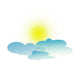 Sun through Clouds Wall Decal