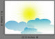 Sun through Clouds Wall Decal