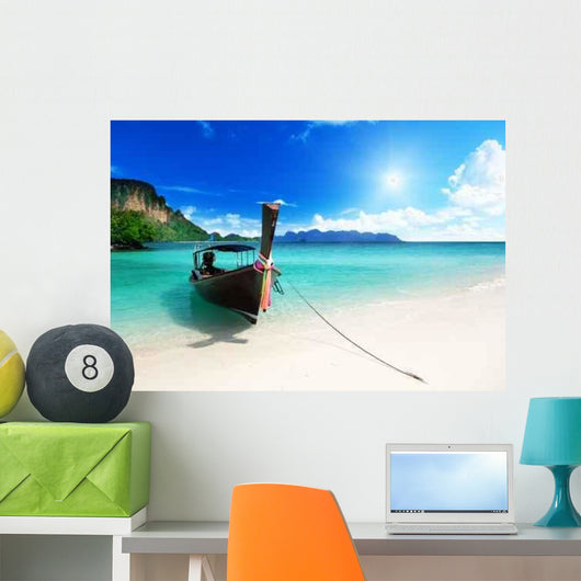 Long Boat and Poda Wall Decal