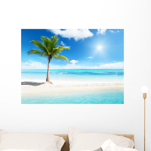 palm on island Wall Mural