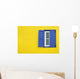 Colorful yellow house with blue shutters in Governor's Harbour Wall Mural