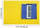 Colorful yellow house with blue shutters in Governor's Harbour Wall Mural