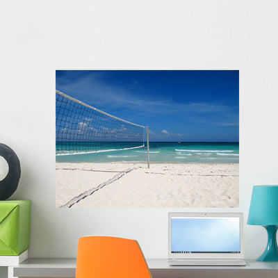 Beach Volley shown on a wall
