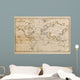 Old Hand Drawn Vintage World Map Wall Mural