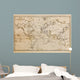 Old Hand Drawn Vintage World Map Wall Mural