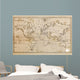 Old Hand Drawn Vintage World Map Wall Mural