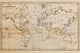 Old Hand Drawn Vintage World Map Wall Mural