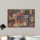 Letterpress Wood Type With Ink Patina Wall Mural