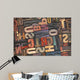 Letterpress Wood Type With Ink Patina Wall Mural