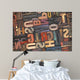 Letterpress Wood Type With Ink Patina Wall Mural