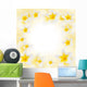 Frangipani Flowers White Background Wall Mural