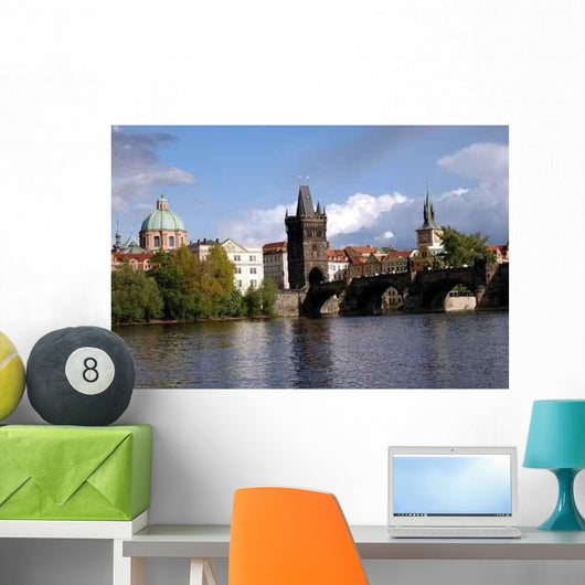 Charles Bridge and Vltava Wall Decal