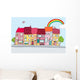 Cheerful Town Wall Decal