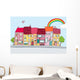 Cheerful Town Wall Decal