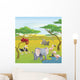 Cute African Safari Animal Wall Decal Design 1