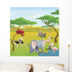 Cute African Safari Animal Wall Decal Design 1