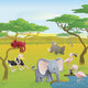 Cute African Safari Animal Wall Decal Design 1