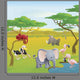 Cute African Safari Animal Wall Decal Design 1