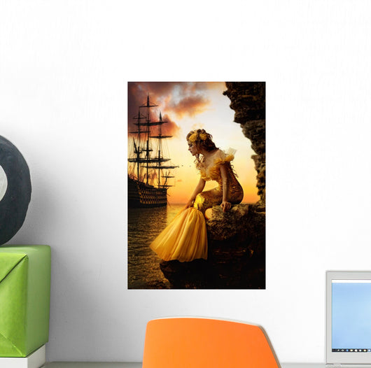 Young Beautiful Girl Image Wall Decal Design 2
