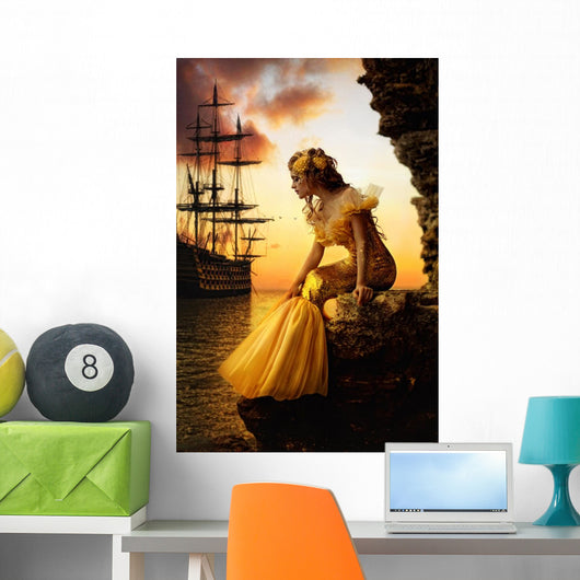 Young Beautiful Girl Image Wall Decal Design 2