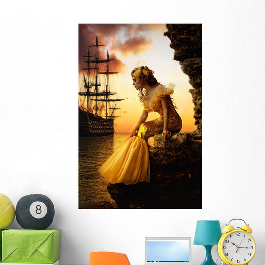Young Beautiful Girl Image Wall Decal Design 2