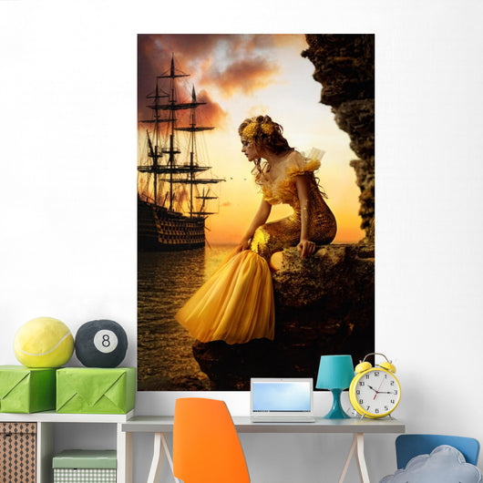 Young Beautiful Girl Image Wall Decal Design 2