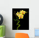 Blooming Yellow Orchid and Wall Decal