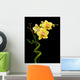 Blooming Yellow Orchid and Wall Decal