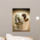 Bucket with Bath Accessories Wall Mural