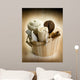 Bucket with Bath Accessories Wall Mural