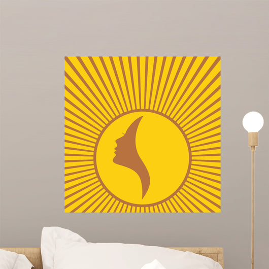 Woman Sun Wall Decal