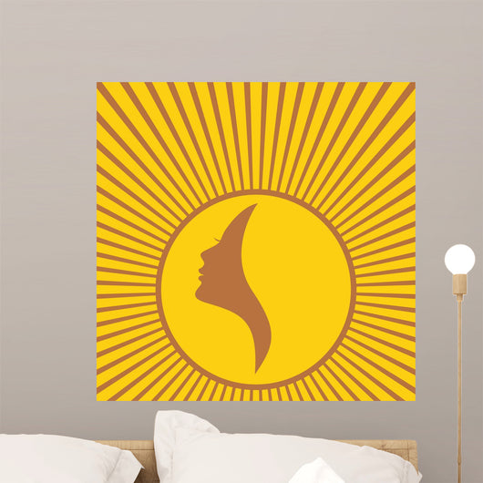 Woman Sun Wall Decal