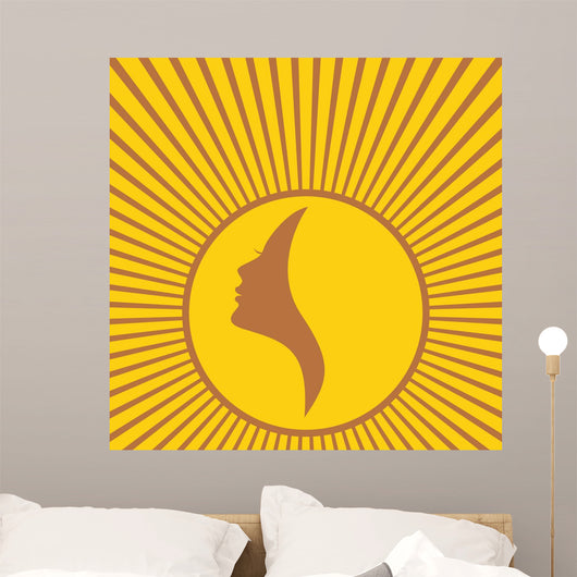 Woman Sun Wall Decal