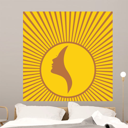 Woman Sun Wall Decal