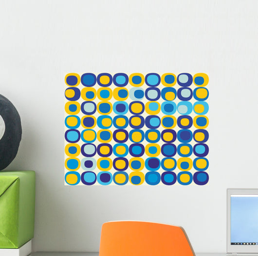 Retro Seamless Square Pattern Wall Decal