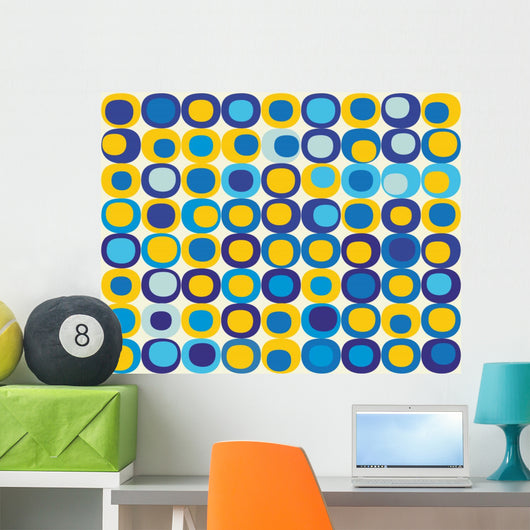 Retro Seamless Square Pattern Wall Decal