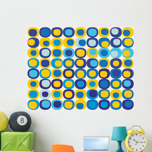 Retro Seamless Square Pattern Wall Decal