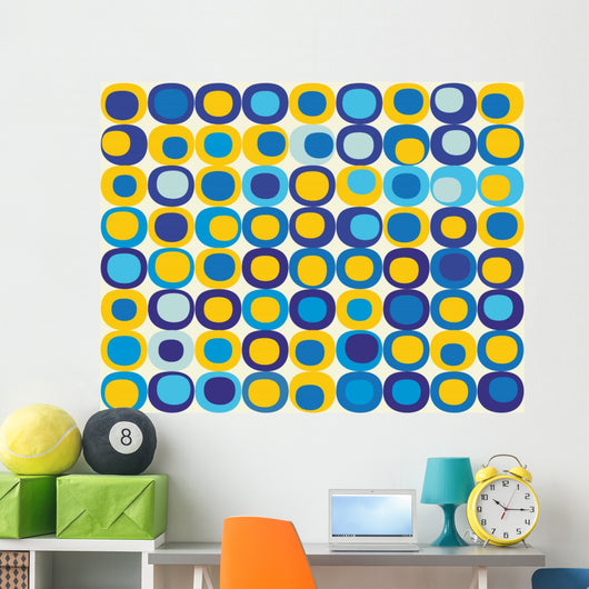 Retro Seamless Square Pattern Wall Decal