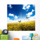 Yellow Field with Butterfly Wall Decal
