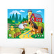 Country Scene with Red Wall Decal Design 7