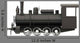 Old Steam Train White Wall Decal