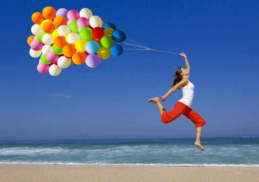 Jumping with Balloons Wall Decal